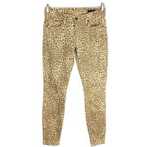 Lucky Brand Jeans Legend Sofia Skinny USA Womens 25 Leopard Animal Print Casual